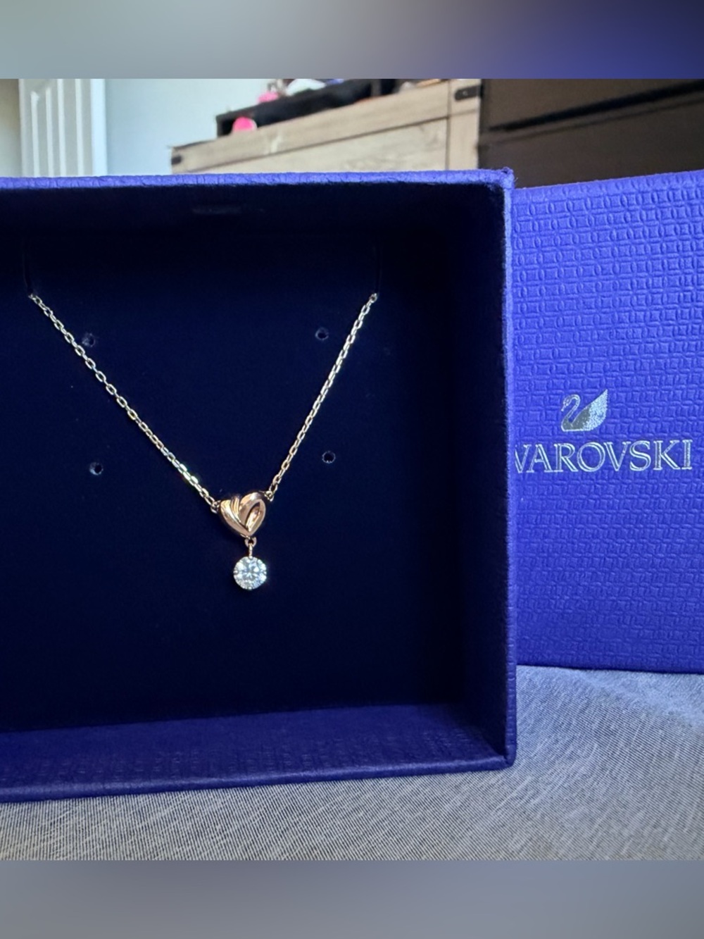 Rose Gold Swarovski Necklace/Pendant